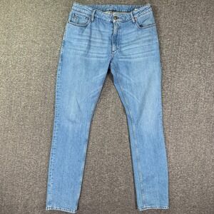 Candiani Jeans Men 33x33 Light Blue Made In Italy Luxury Pant Stretch Denim